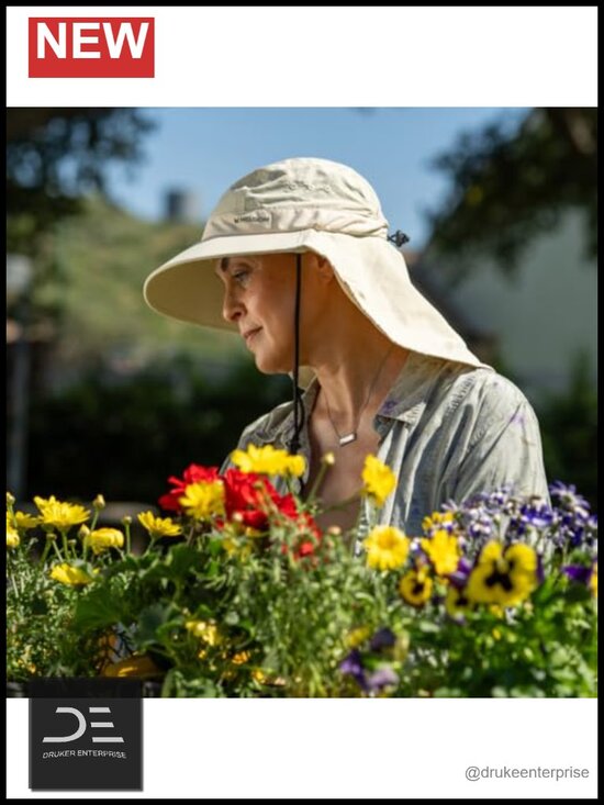 UPF 50 Sun Hat Cooling Wide Brim Outdoor Hiking Fishing